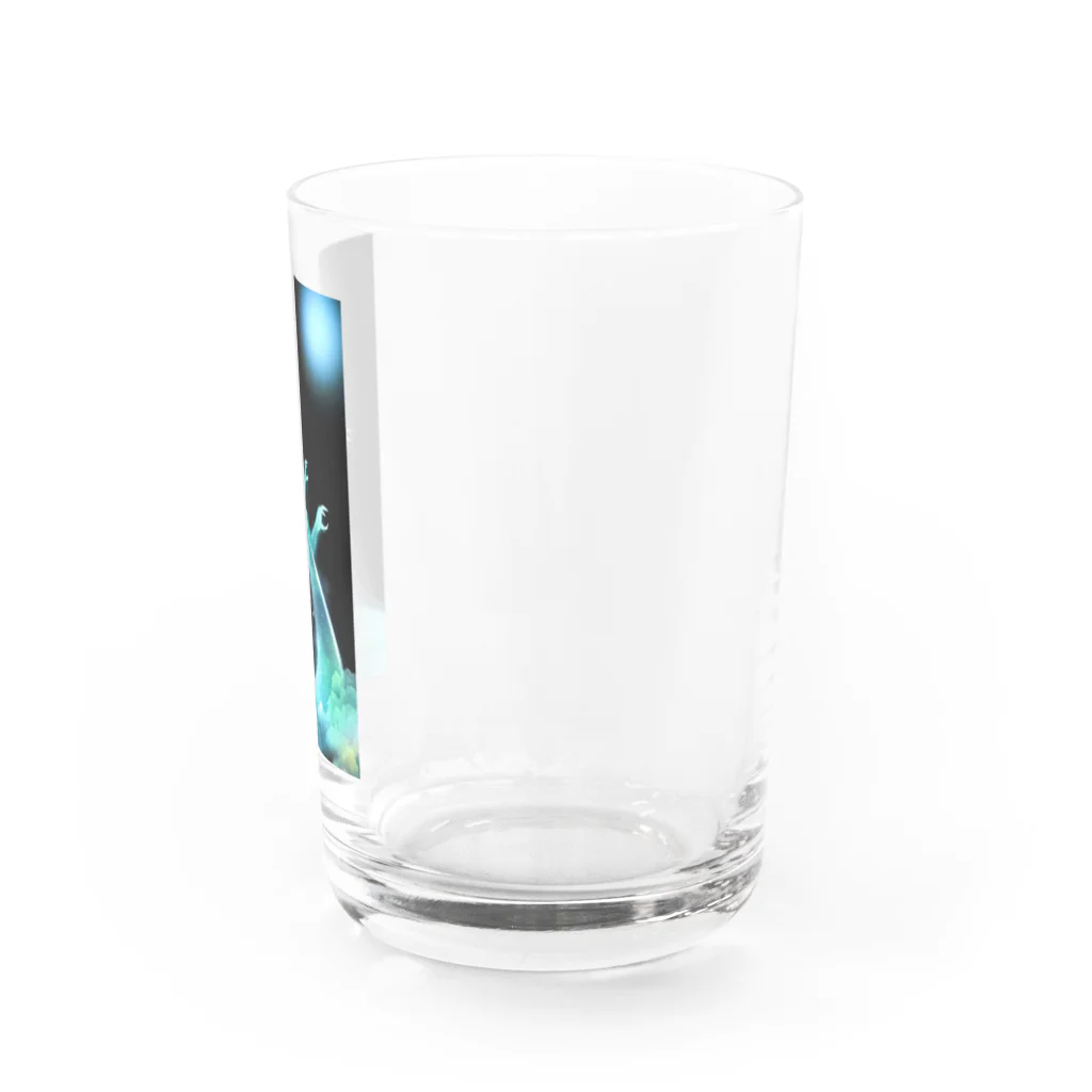 幻想世界の月と龍 Water Glass :right