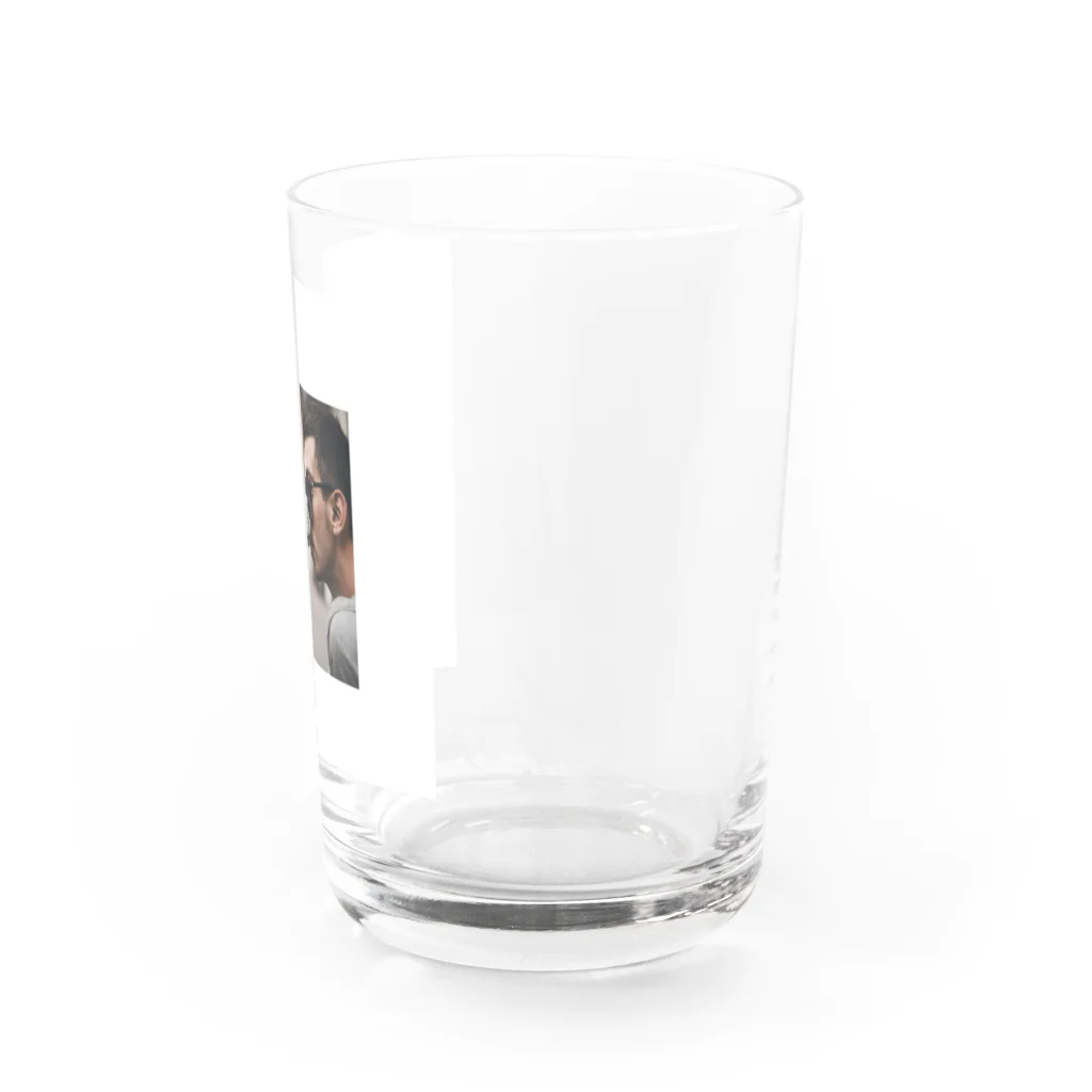 ma114のキスする犬グッズ Water Glass :right