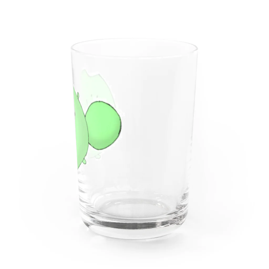 nekooteのにゃぴわらちゃん（グリーン） Water Glass :right