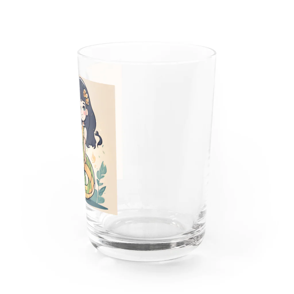 the blue seasonの仲良しの春風：少女と蛇の物語 Water Glass :right