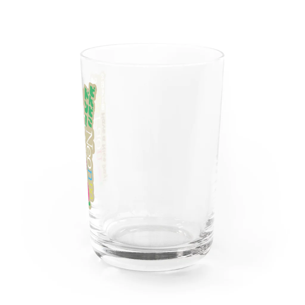 ドラムスコのねおんのプリンがぱおんでドンドコドン Water Glass :right