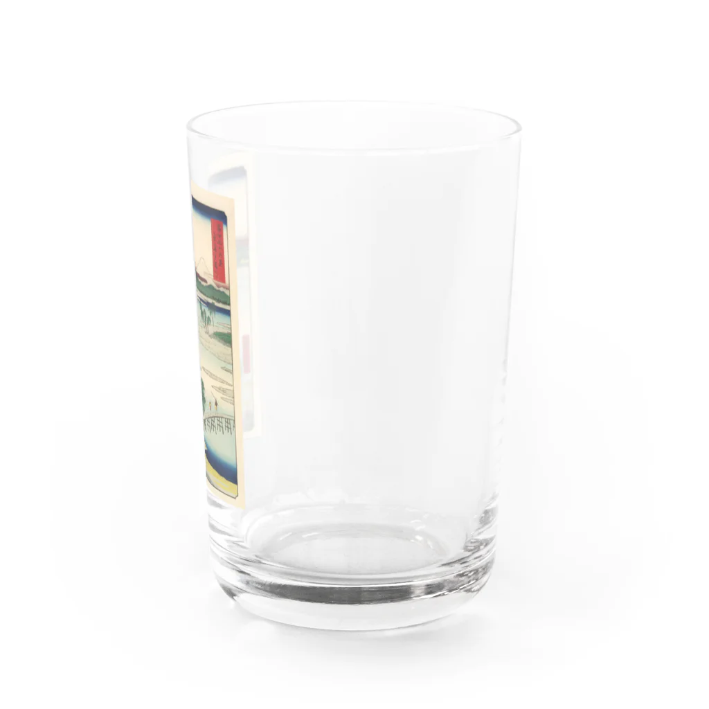 浮世絵屋の広重「冨二三十六景⑬　武蔵玉川」歌川広重の浮世絵 Water Glass :right