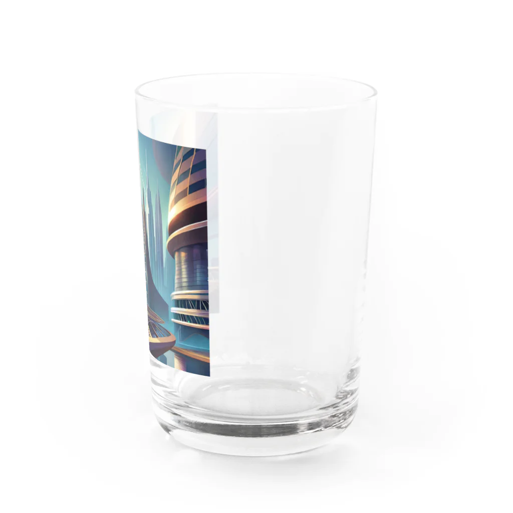 のんびりアート工房のジオメトリック都市 Water Glass :right