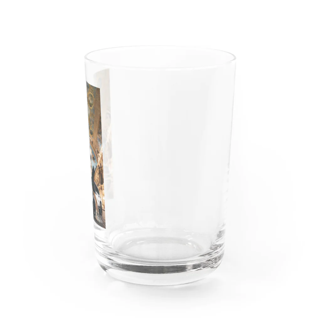 ブラックホワイトの美術館車 Water Glass :right