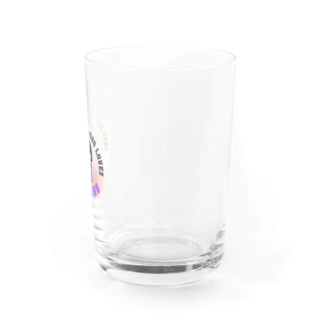 ポンキチはうすの着物大好き女の子 Water Glass :right