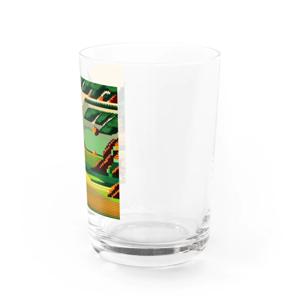 lallypipiのドット柄の世界「野生の王国」グッズ Water Glass :right