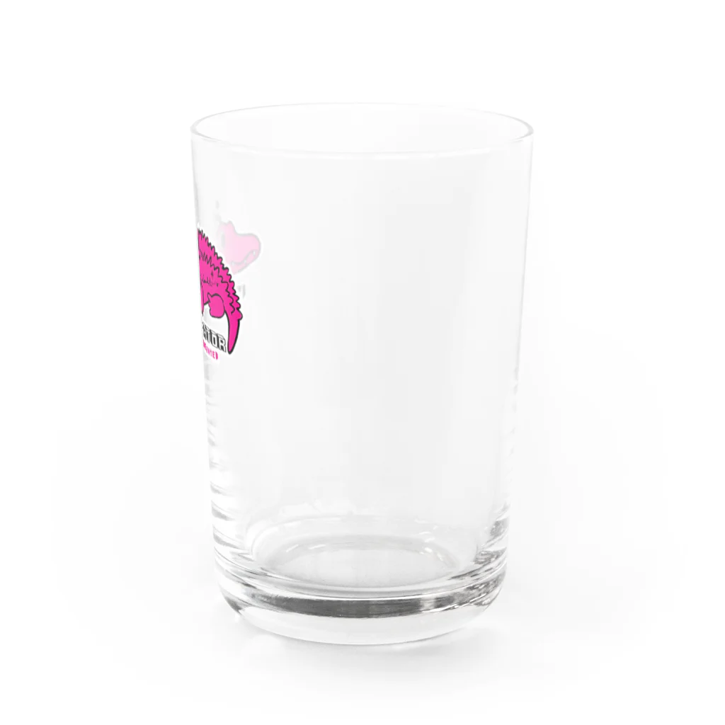 loveclonesのワニくん ピンク 0624 WANIGATOR ロゴ Water Glass :right