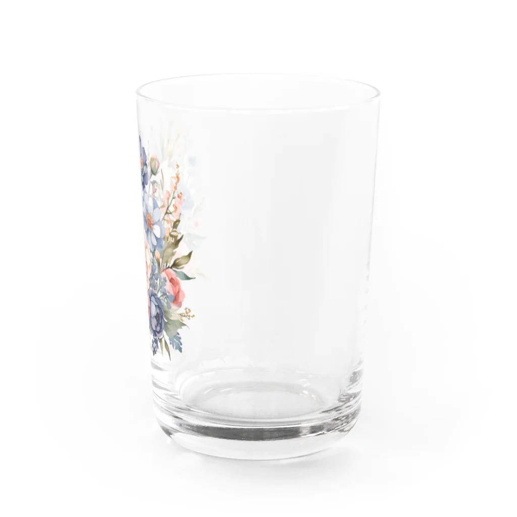ファンシーTシャツ屋のパステルカラーの花束 Water Glass :right
