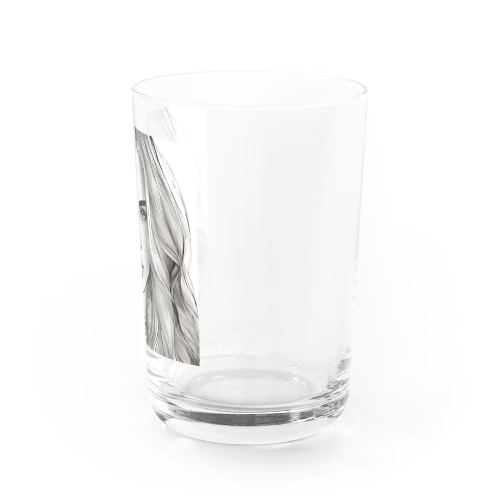 Olivi　Styleの外国人女性の顔 Water Glass :right