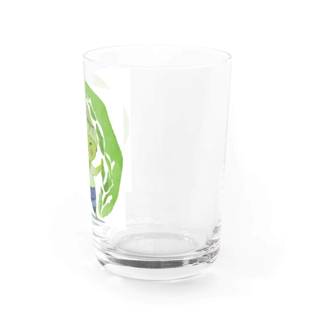 にんにんにんじゃの抹茶の小人 Water Glass :right