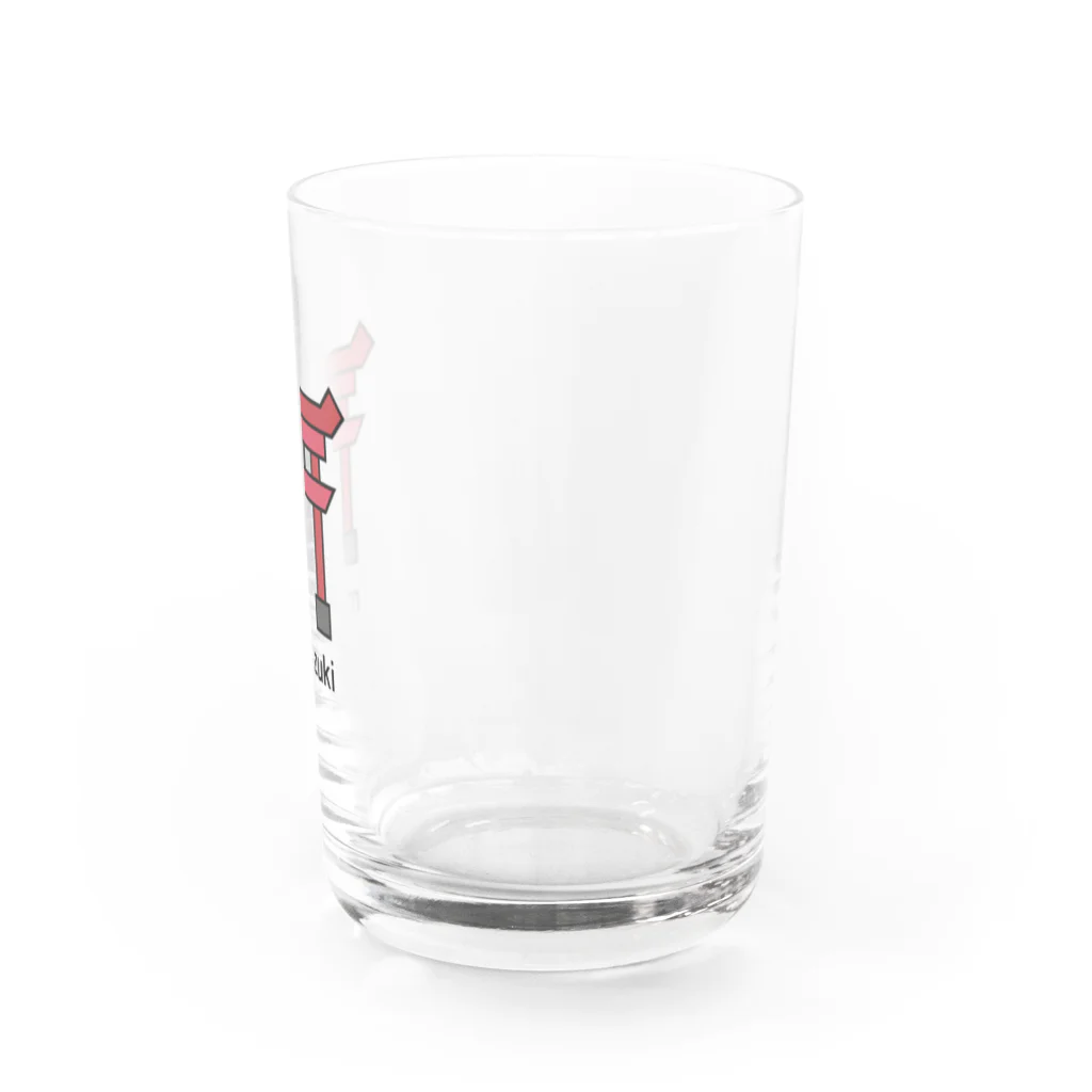Mikazuki Designのかわいい　鳥居ロゴ　オリジナルグッズ Water Glass :right
