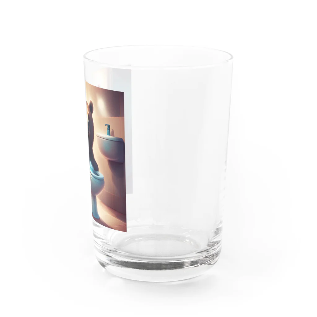 おもかわさんのトイレにくまたん Water Glass :right