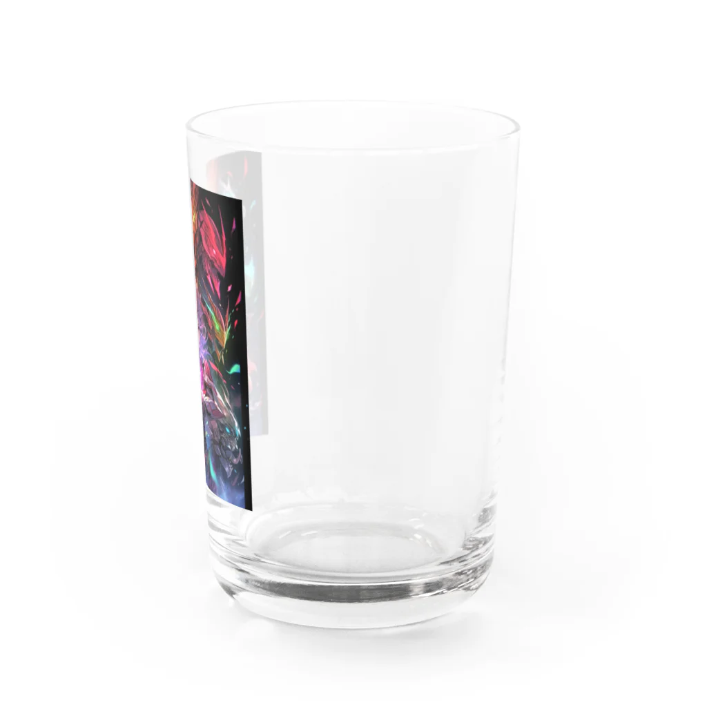 シロクマペンギンのドラゴンファイターガールwith竜の変身ヒーロー Water Glass :right