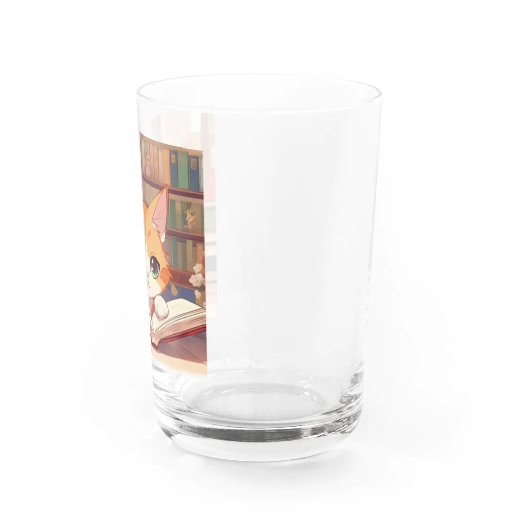 星パンダショップのほんよみかんねこ Water Glass :right