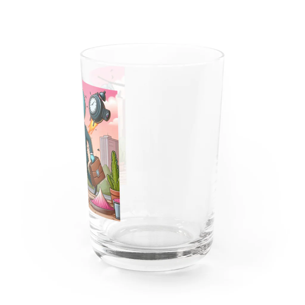 おふざけの元気はつらつ、社畜宇宙人 Water Glass :right