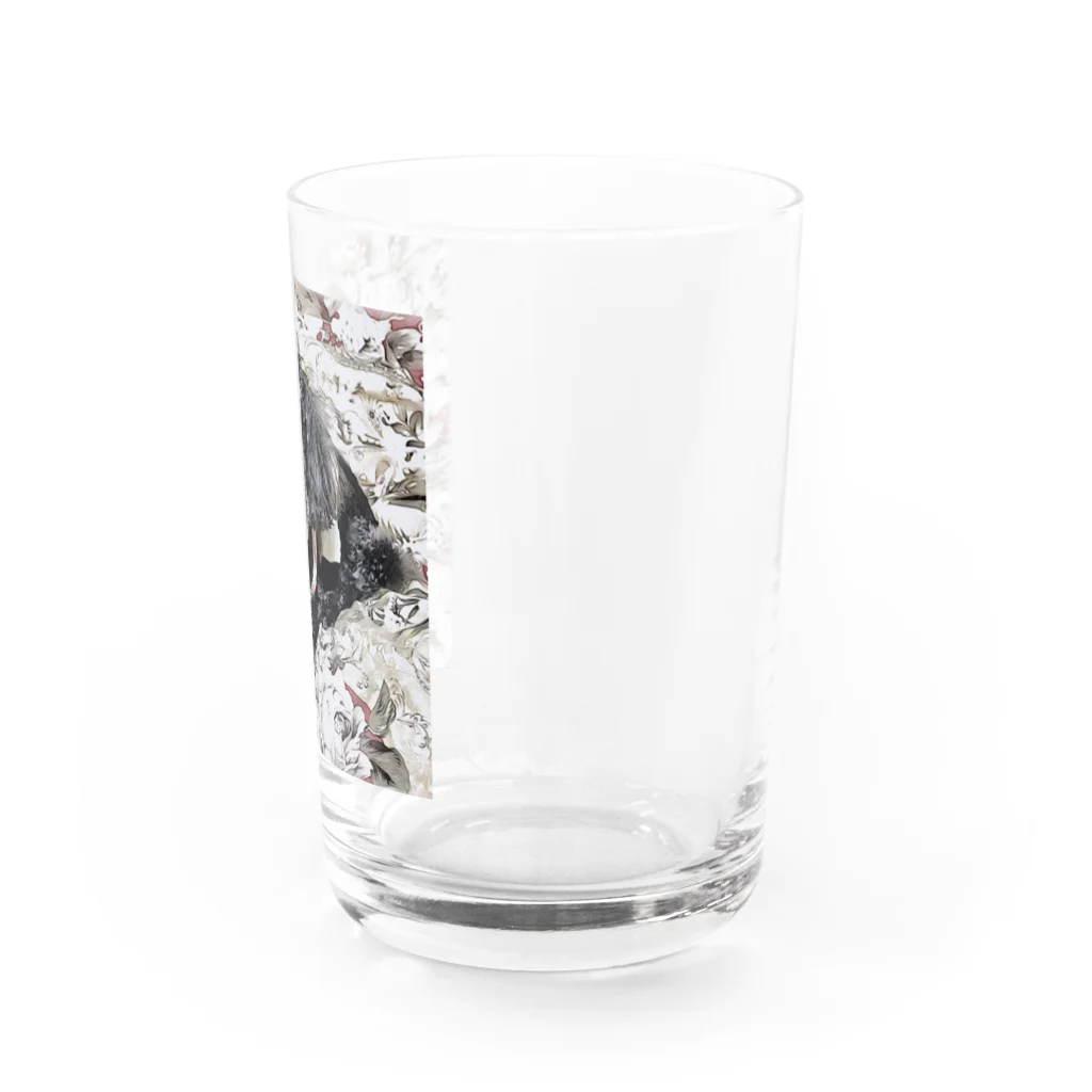 黒トイプーのハナの黒トイプーハナのグッズ Water Glass :right