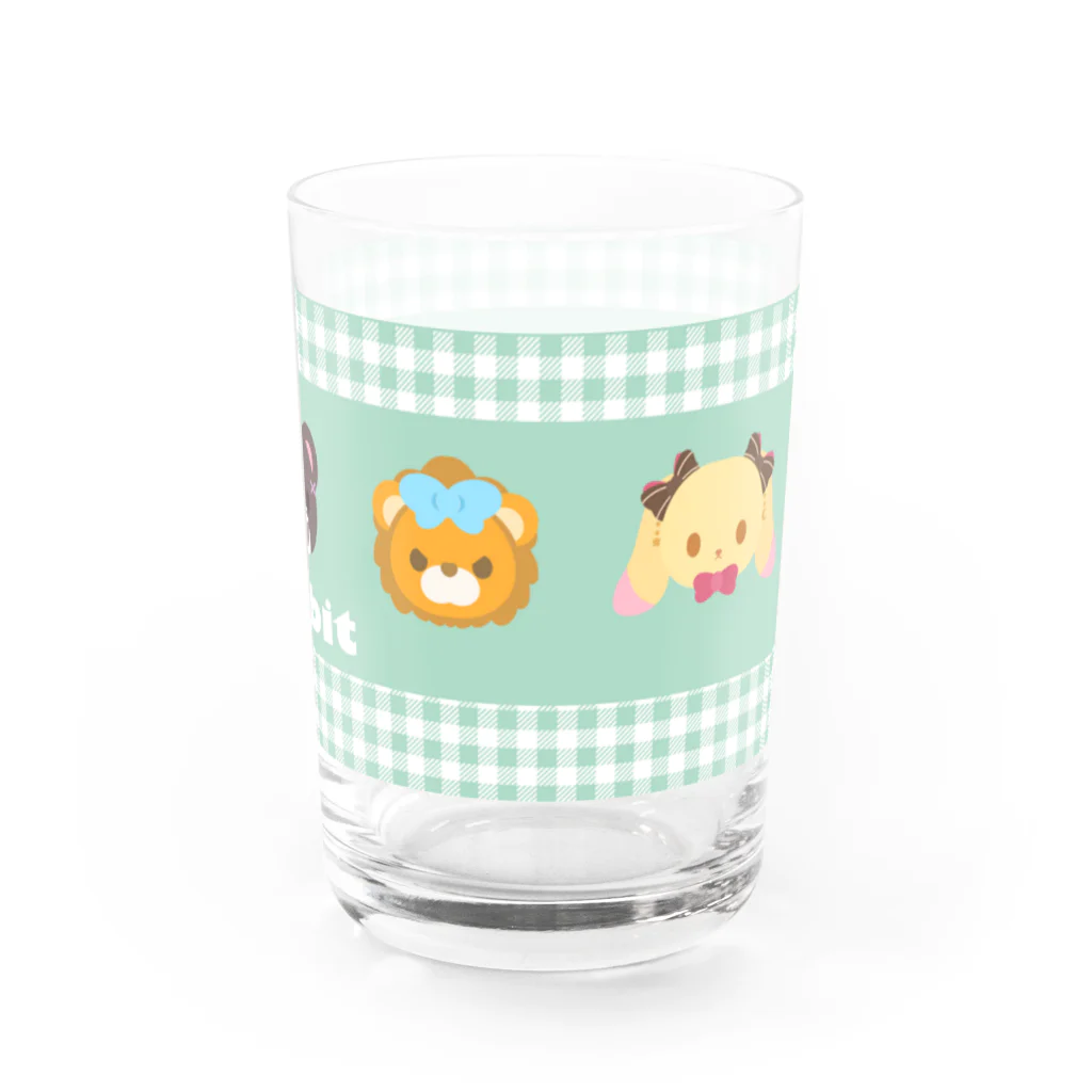 うちゃびっとやさん。の【usabit】けもびっとgreen2 Water Glass :right