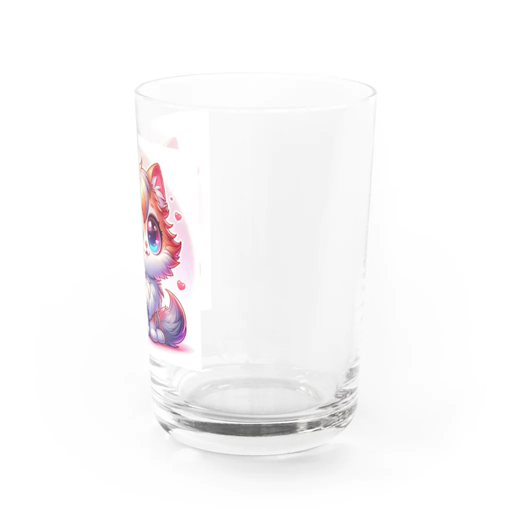 もふもふアニマルズのふわふわ大目な可愛い猫 Water Glass :right