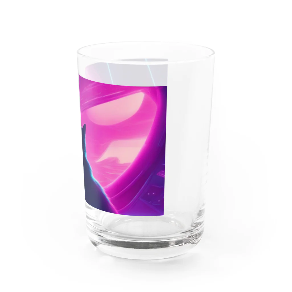 ParadigmStar　パラダイムスターの空に思いはせる猫 Water Glass :right