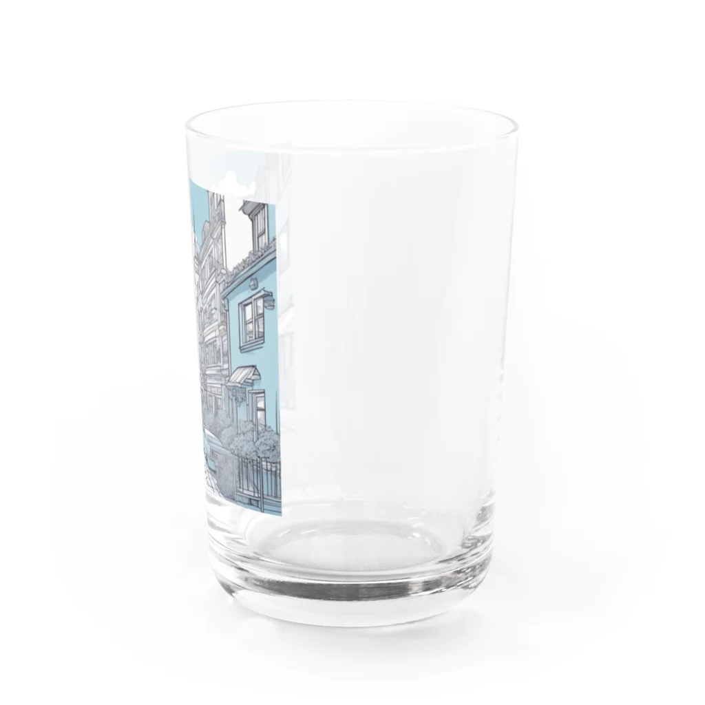 nessnessのレトロな街並み Water Glass :right