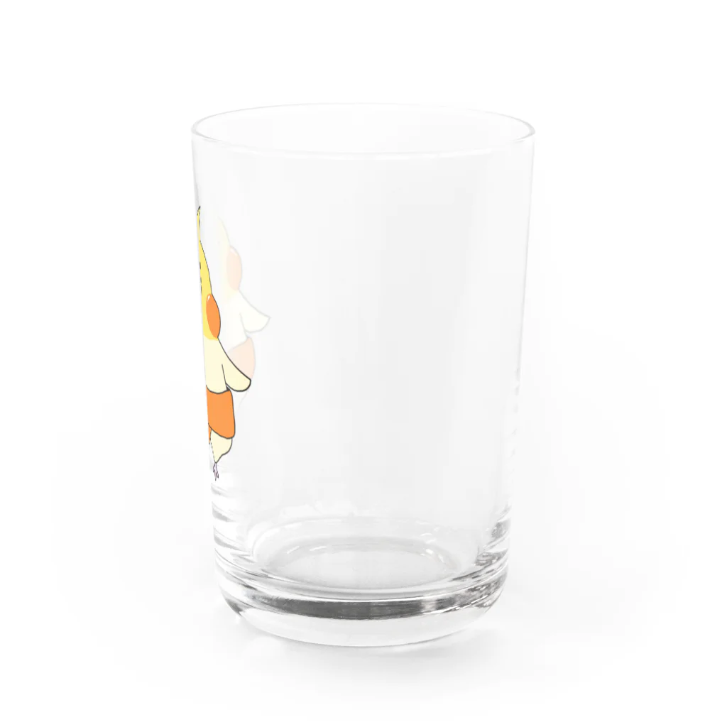 モチモチ力士部屋のオカメ力士 Water Glass :right