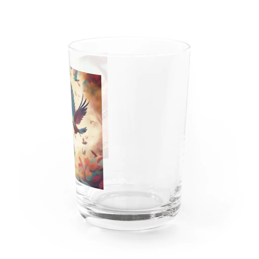 にくまるショップの賑鳥 Water Glass :right