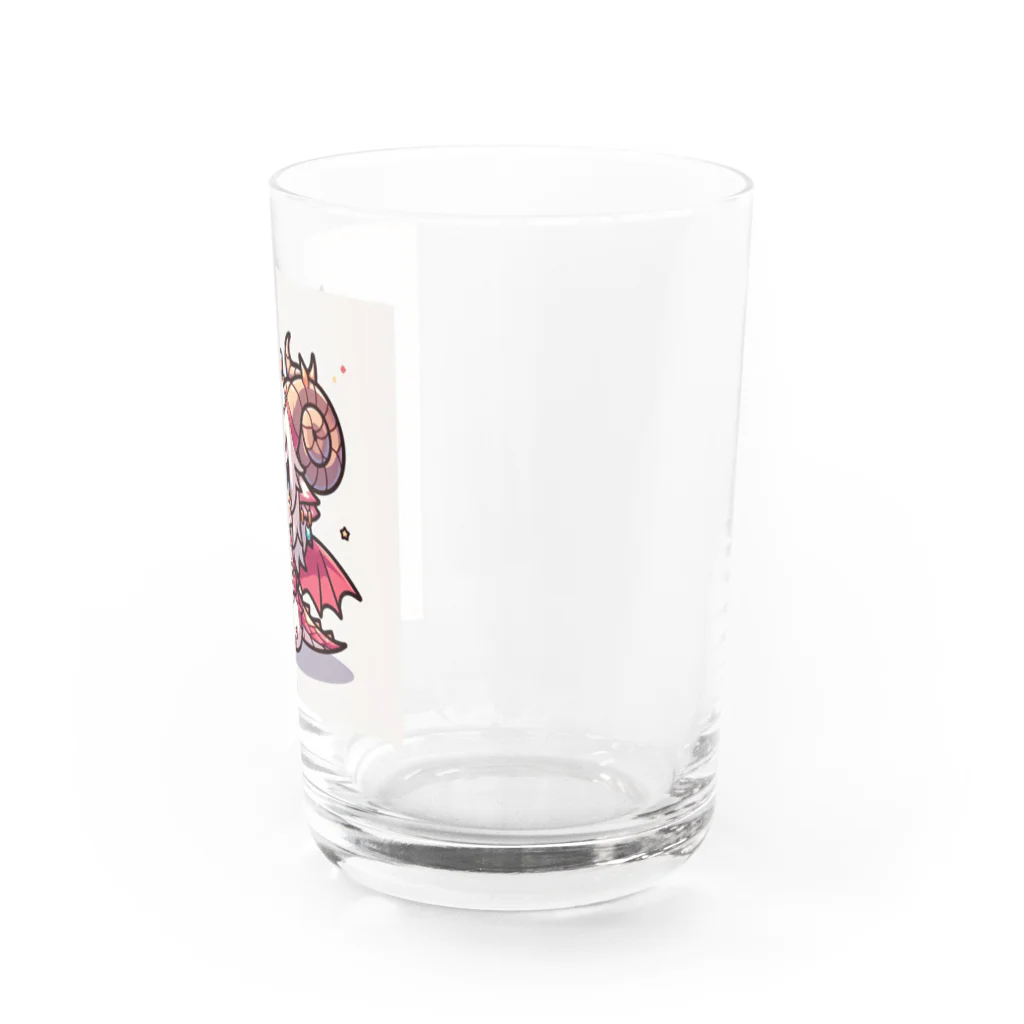 可愛らしいドラゴンのイラストグッズ店のかわいいドラゴンのイラスト Water Glass :right