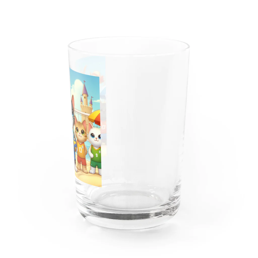 【volleyball online】の猫好きのみなさん必見！愛らしい猫のバレーボールグッズ Water Glass :right