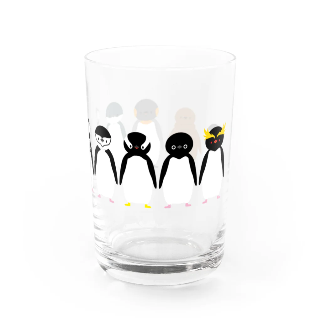 しろくま&ペンギン通信のペンギンたち、整列！ Water Glass :right