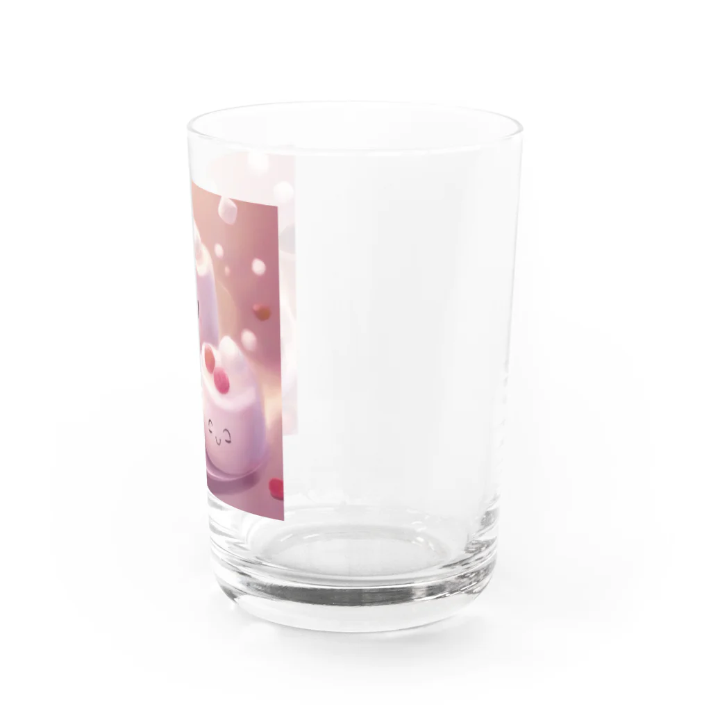 amxafukのふわふわマシュマロかわいいプリン Water Glass :right