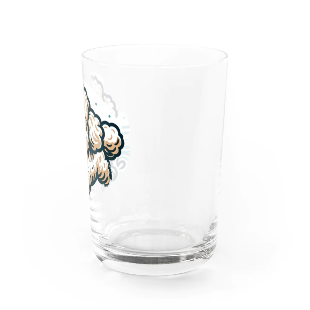 Tokyo_Doodleのもふもふアプリコット　トイプードル　みずあそび Water Glass :right