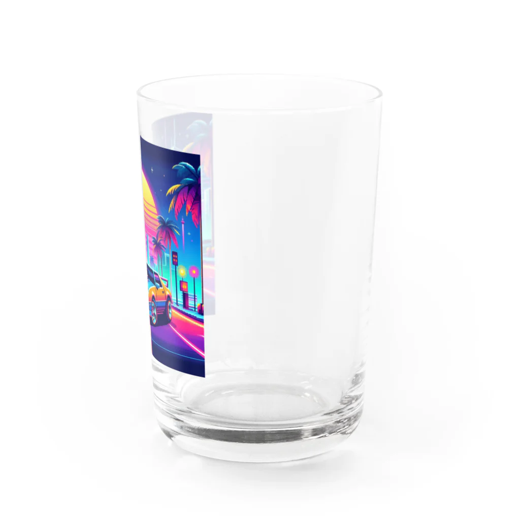 お茶目なドット絵のドッド絵車 Water Glass :right