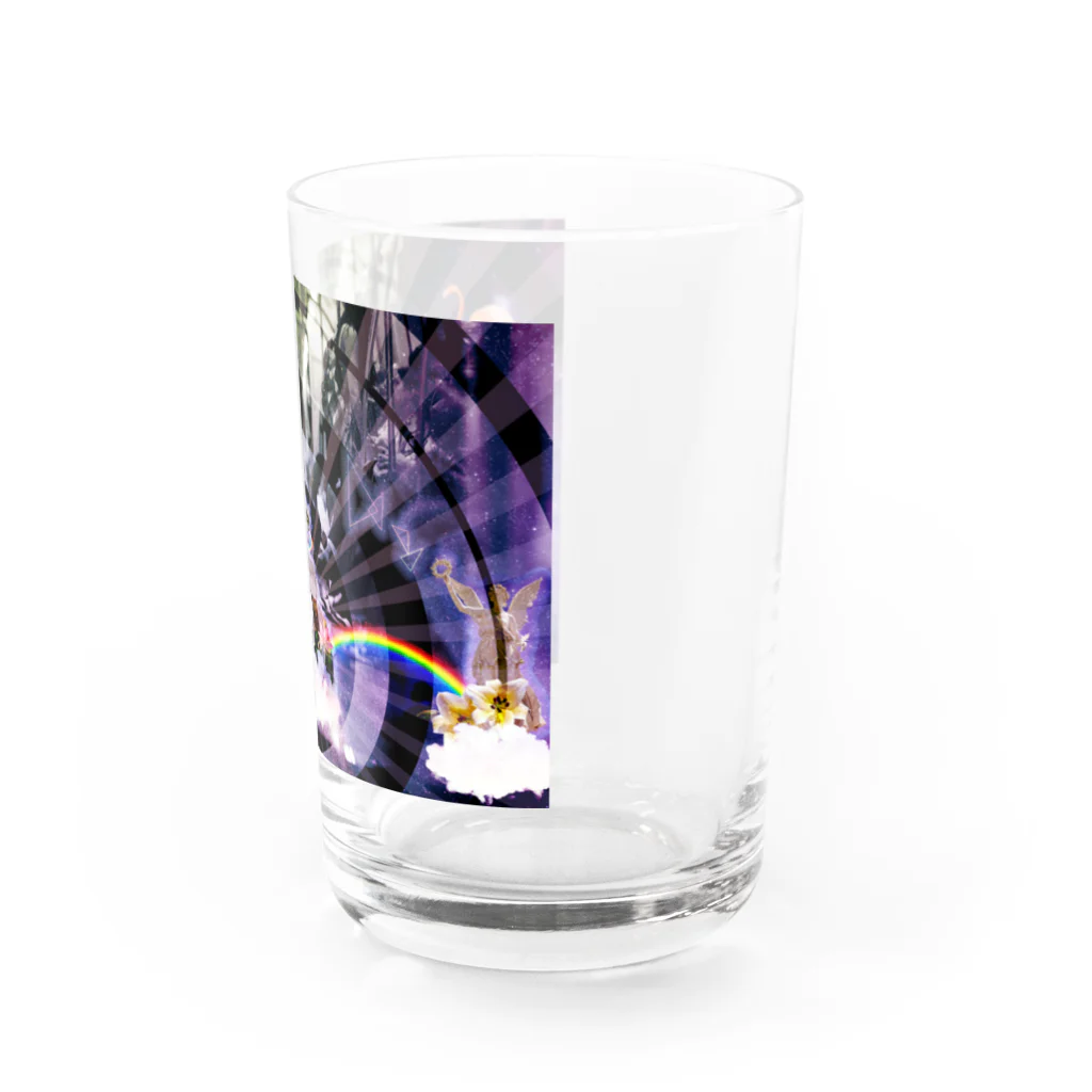 人類と宇宙の心霊写真（うさぎ降臨） Water Glass :right