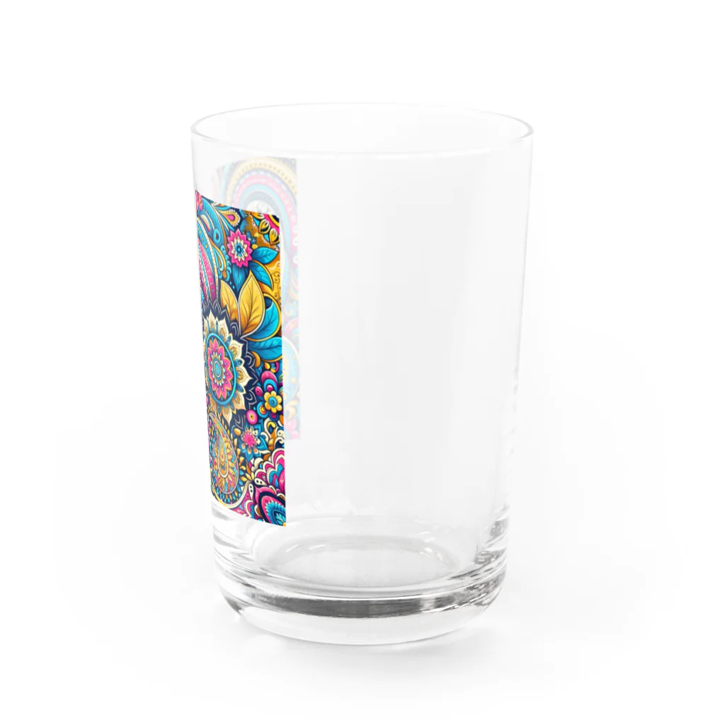 saqui.comのカラフルなインド柄 Water Glass :right