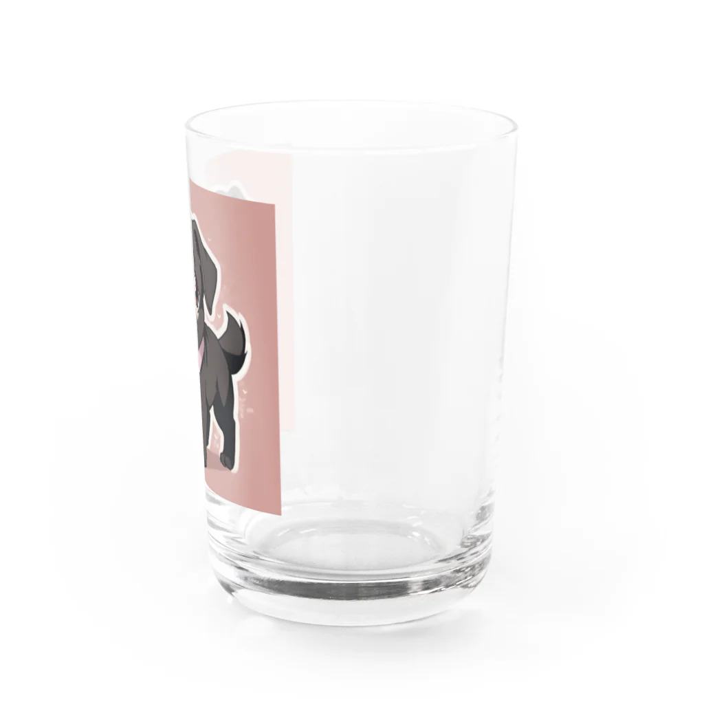 pug 89の黒パグ Water Glass :right