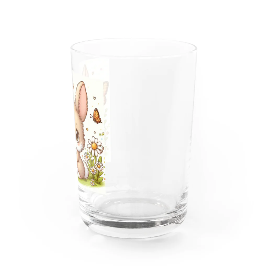 激カワポテぐっずの茶色の乙女ウサちゃん♡ Water Glass :right