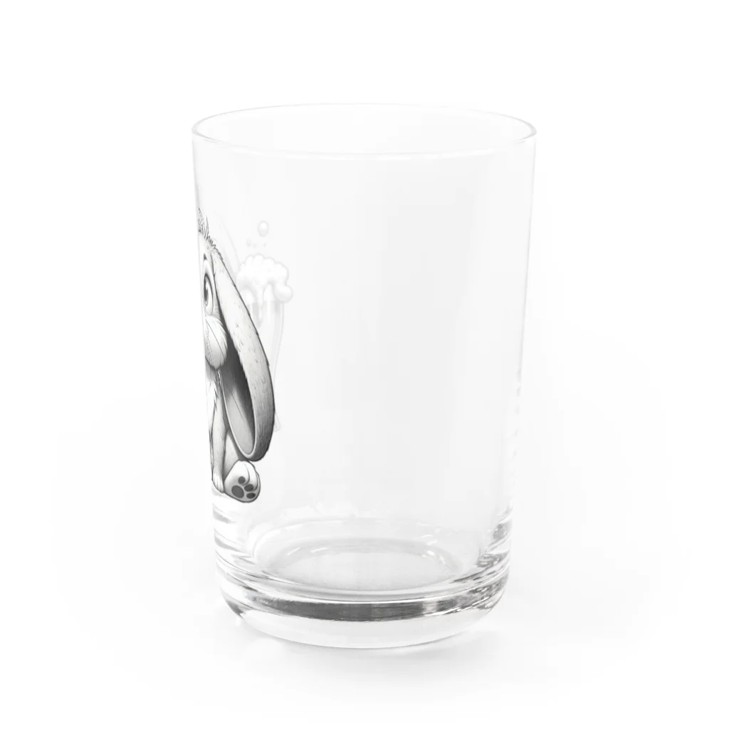 bottaの可愛いウサギ(垂れ耳ビール) Water Glass :right