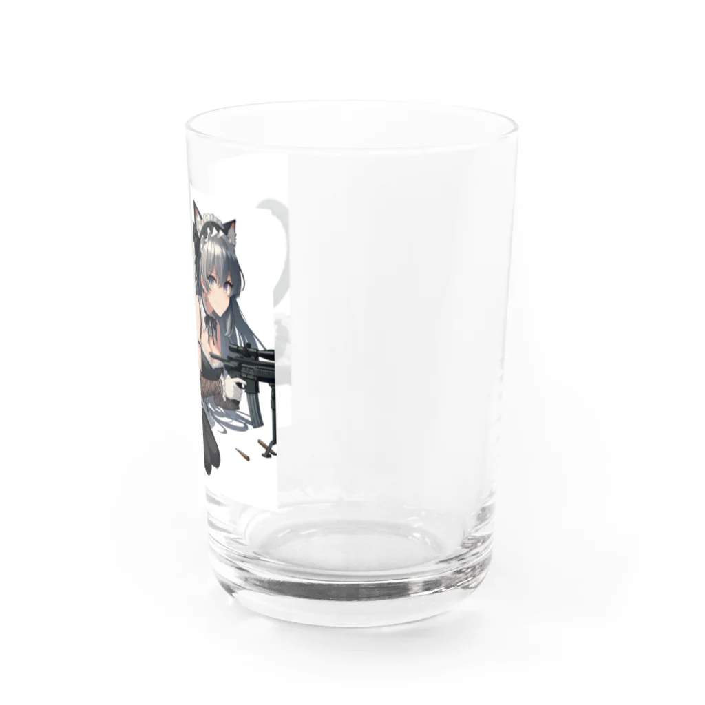 cray299の闘う猫メイド🐾5 Water Glass :right