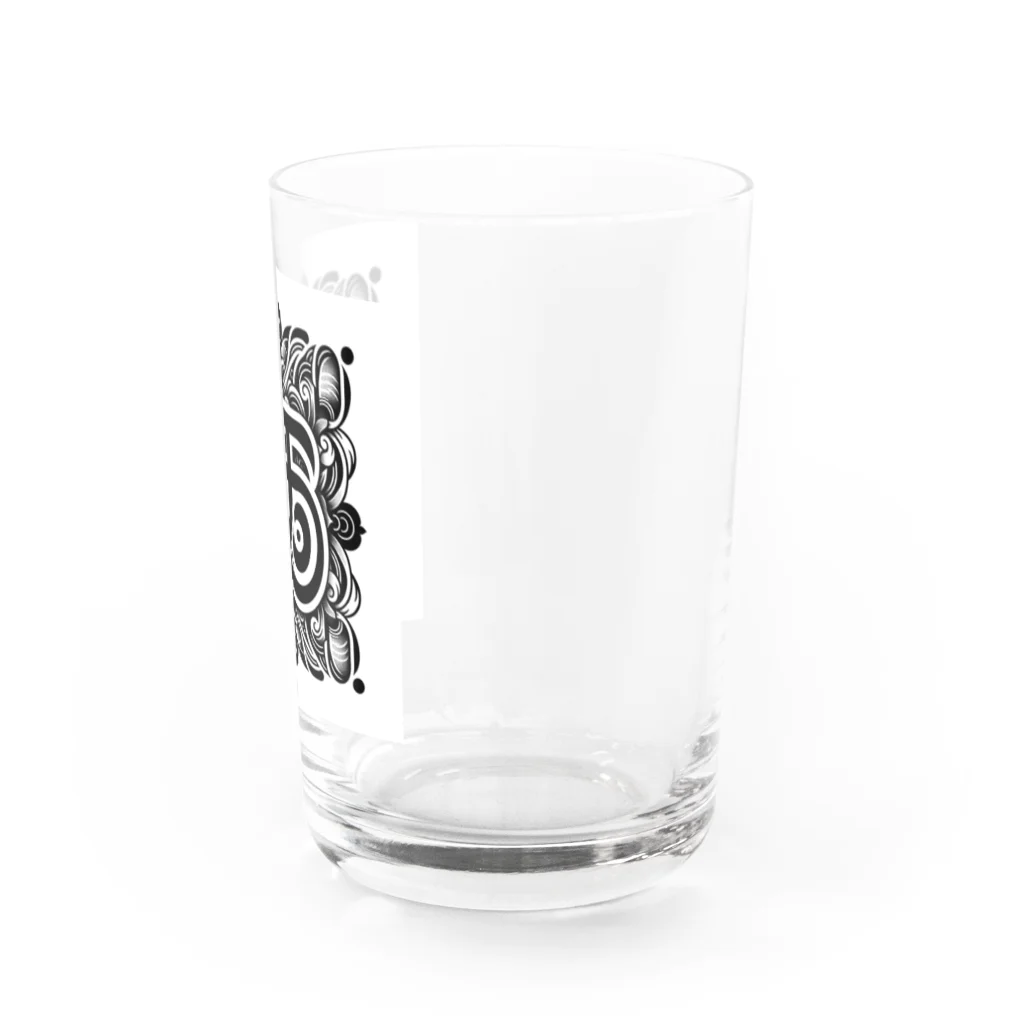 h-takujirouの梵字「クリーク」 Water Glass :right