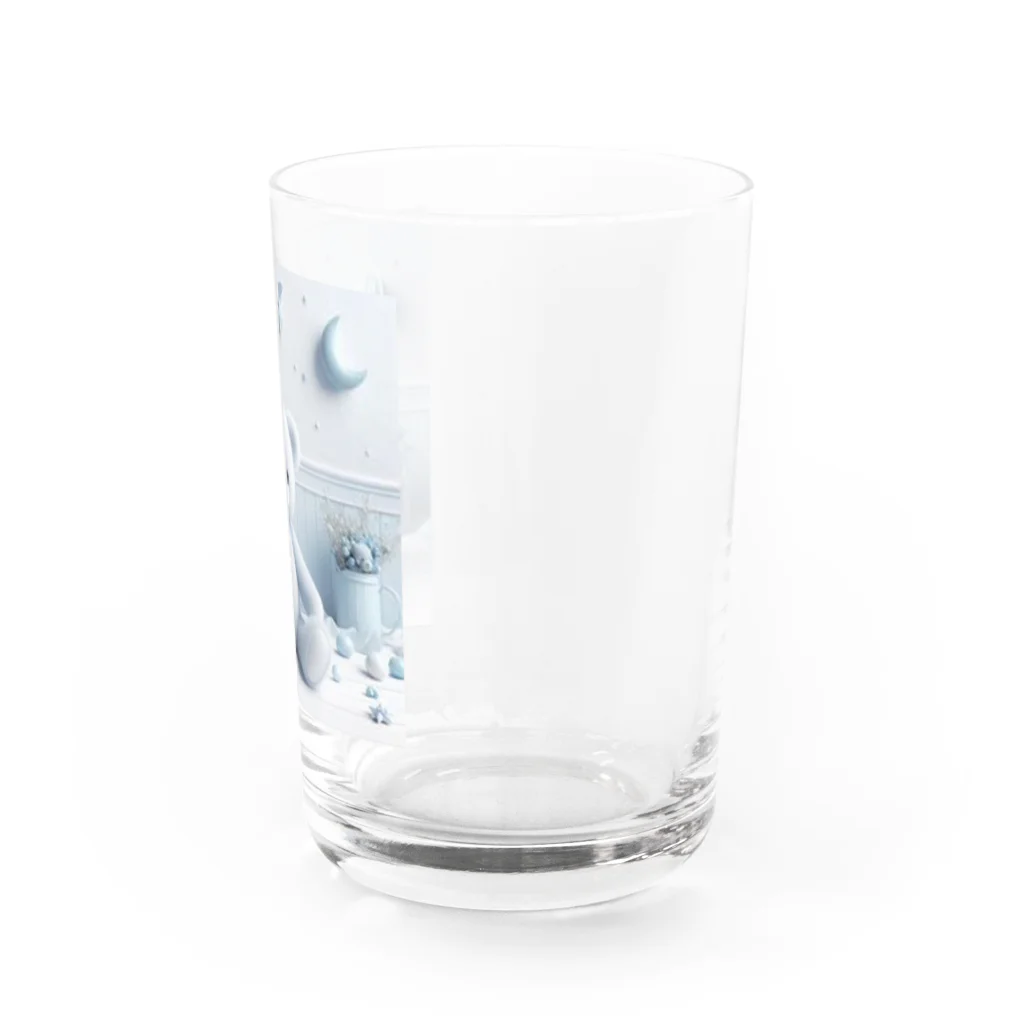 アルのSWEET DREAMSの青いテディベア Water Glass :right