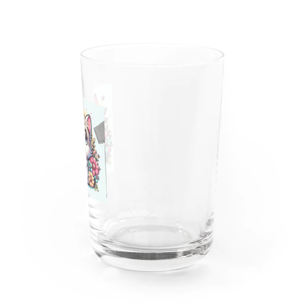 cc-akの可愛いいねこが目を輝かせています！ Water Glass :right