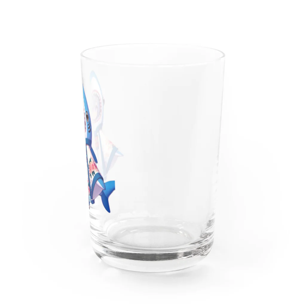 WING_0101の和風なサメちゃん Water Glass :right