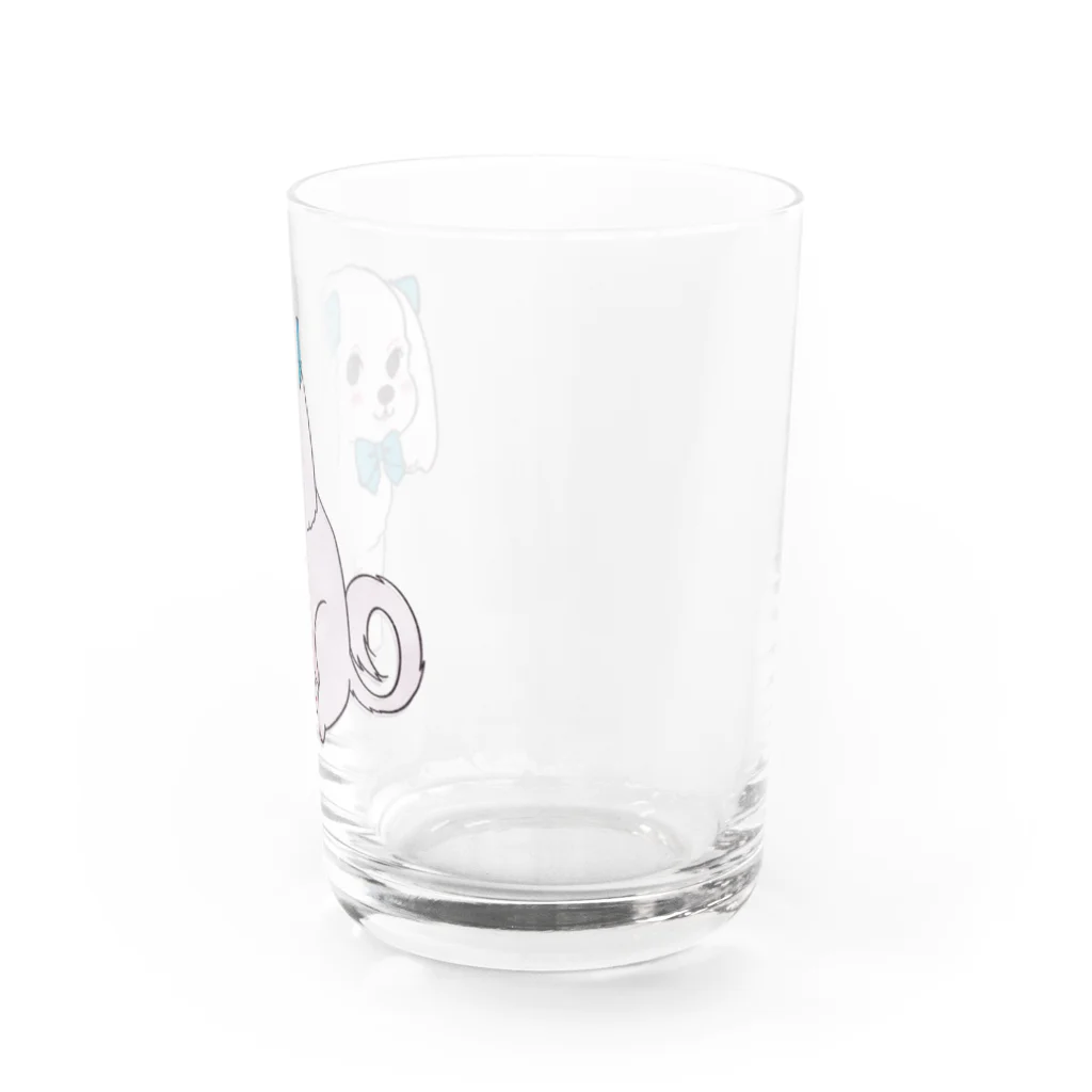 我楽汰倉庫_第二支部(犬)のおしゃれなマルチーズ Water Glass :right