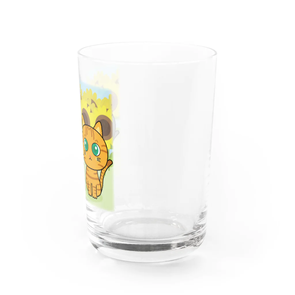 MAMIのくろちゃあ坊 向日葵01 Water Glass :right