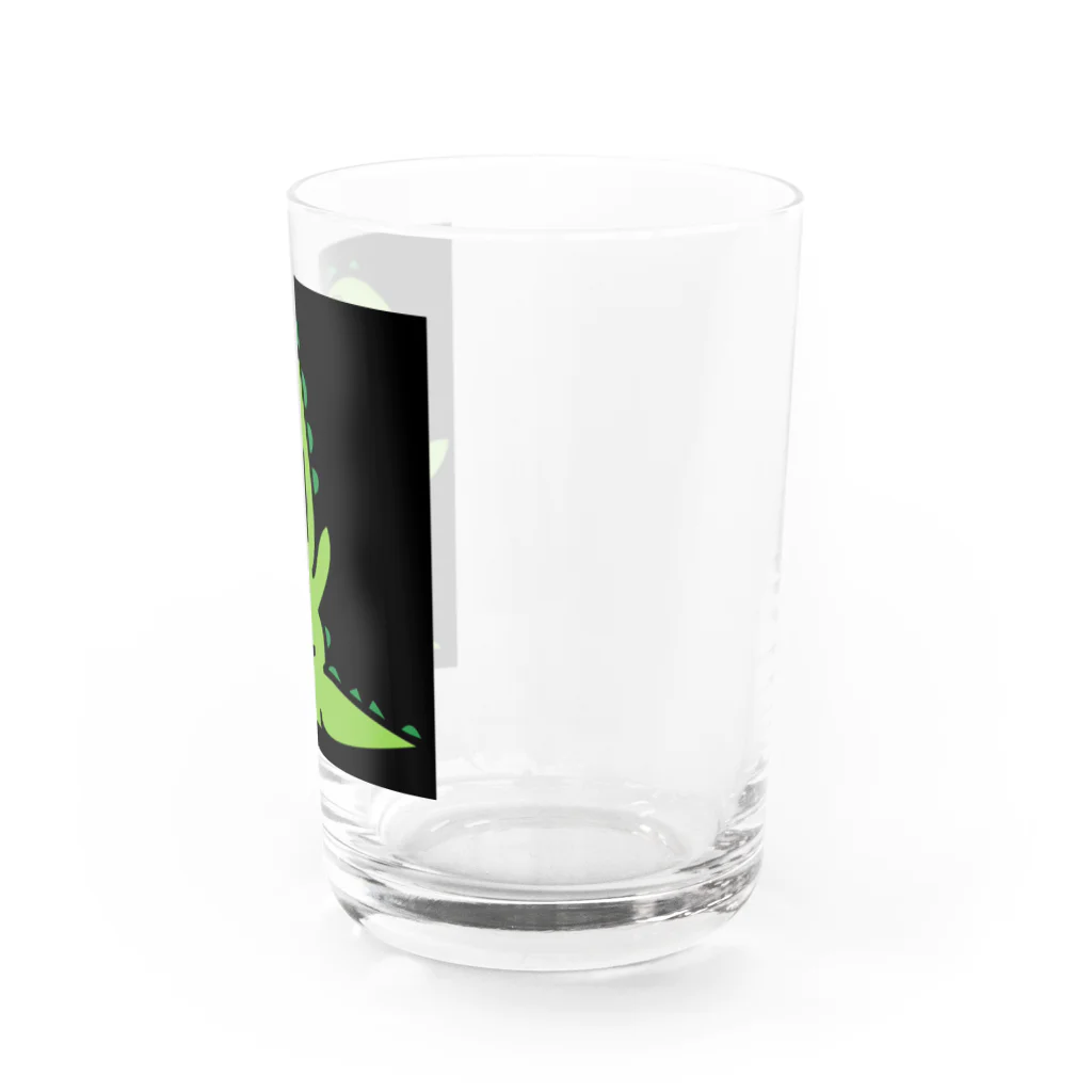 hidepandaのガチャピン風の恐竜 Water Glass :right