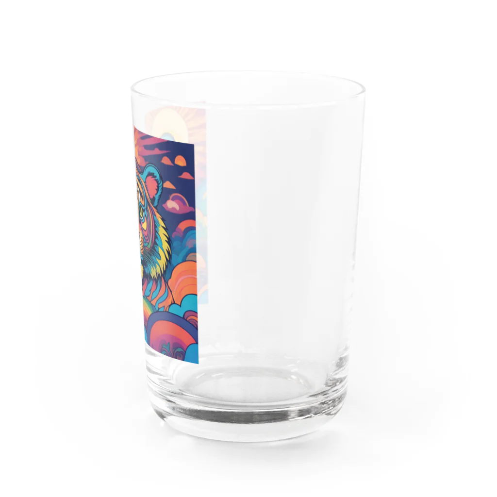 colorful-Nのカラフルなトラ Water Glass :right