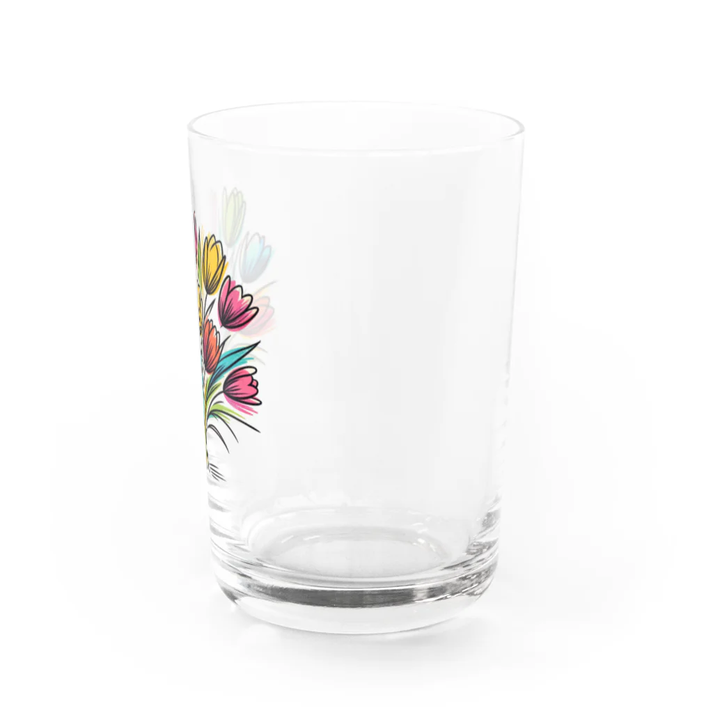 gentle_timeの春の訪れを華やかに彩るチューリップ Water Glass :right