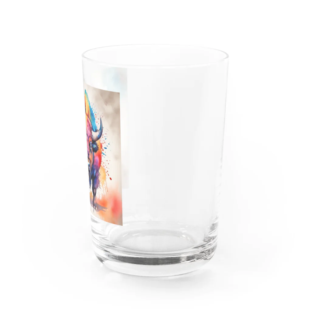 【ma chérie】A treasury of love.のカラフルバッファロー Water Glass :right