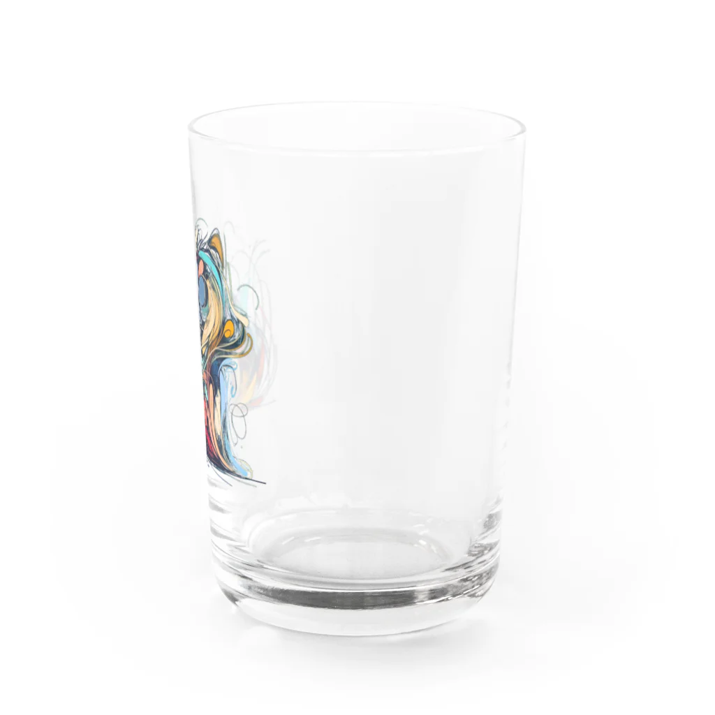 あんぽぴゅらーあーてぃすとのPuppy Water Glass :right