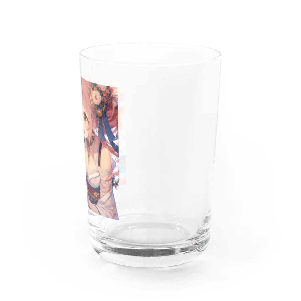 推しの美少女とアイドルの金魚と浴衣姿の女の子 Water Glass :right